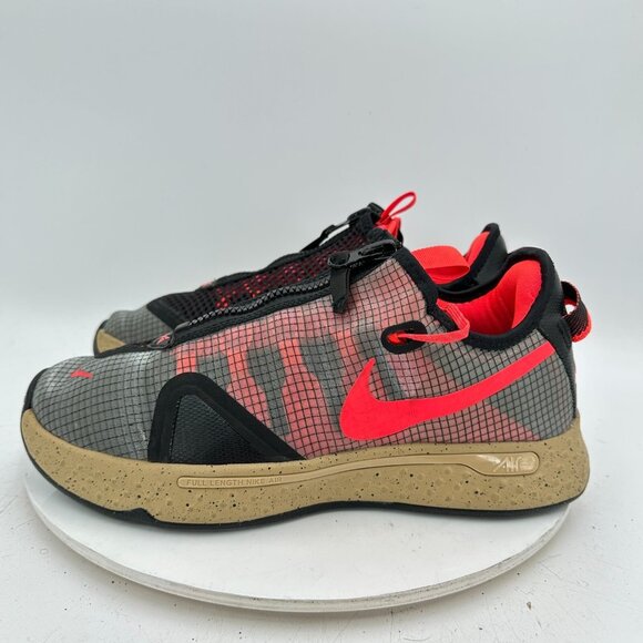 Nike PG 4 PCG Men Size 9.5 CZ2240-900 Pink Black Grey Coffee Basketball Shoes - Picture 1 of 11